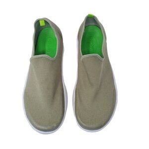 Oofos Oomg Eezee Low Shoe Comfort Slip-on White Sage Green Women's Size 7